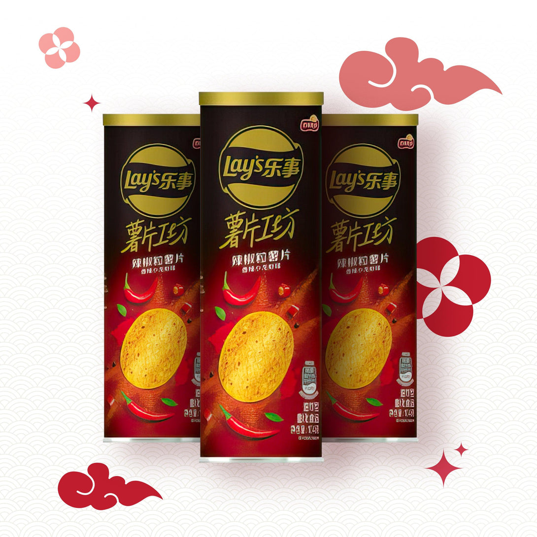 Lays Premium Spicy Flavor Chips 24 EA - 1 carton - seouloasis.com - Seoul Oasis