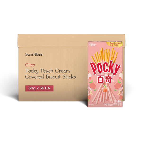 Pocky Peach Flavor Coated Biscuit Sticks