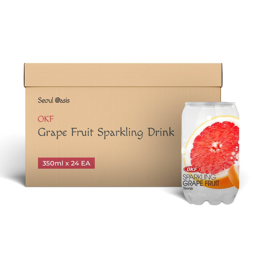 OKF Grape Fruit sparkling Drink 24 Pcs - seouloasis.com - Seoul Oasis