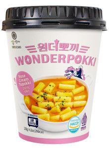 Wonderpokki Rose cream Topokki Cup Rice Cake 30 EA- 1 carton - seouloasis.com - Seoul Oasis