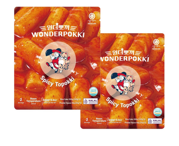 Wonderpokki  Spicy Topokki 240g PACK Rice Cake- 2 Packs